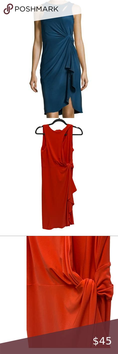 Catherine Malandrino Georgia Faux Wrap Dress Red Faux Wrap Dress