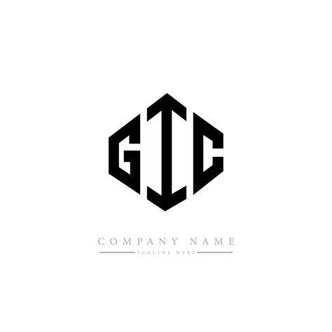 GIC letter logo design with polygon shape. GIC polygon and cube shape logo design. GIC hexagon ...