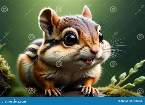 Cute Chipmunk in the Habitat. Stock Photo - Image of pine, beautiful ...