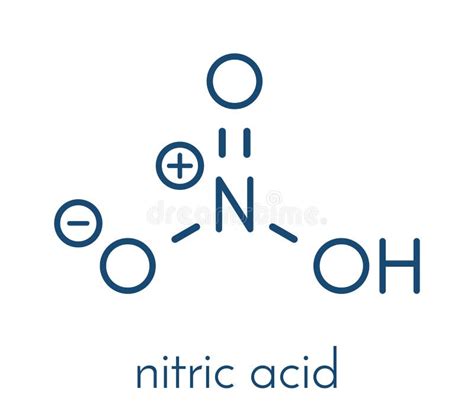 Nitric Acid Hno Strong Mineral Acid Molecule Used In Production Of