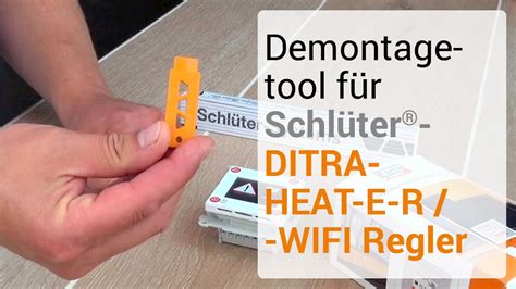 Demontagetool F R Schl Ter Ditra Heat E R Wifi Regler Youtube