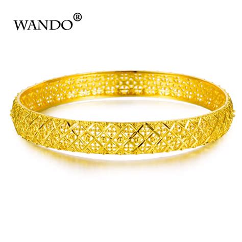 Pulseira de ouro wando 24k para mulheres pulseira etíope de casamento