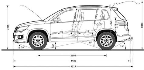 VW Tiguan Abmessungen Technische Daten Länge Breite Höhe