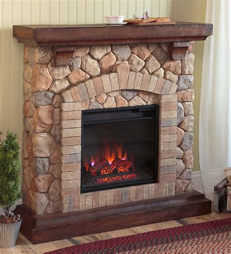 Faux Stone Electric Fireplace Fireplace Designs