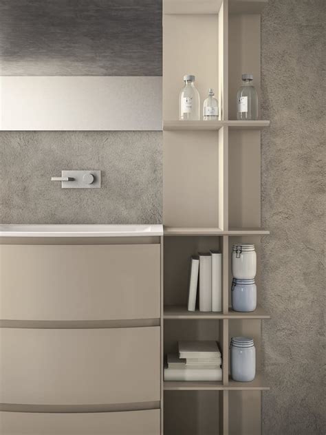 Mobile Lavabo Sospeso In Hpl Con Cassetti Con Specchio Calix