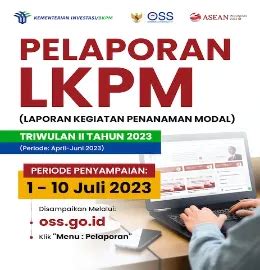 Kementerian Investasi Dan Hilirisasi Bkpm Pelaporan Lkpm Triwulan Ii