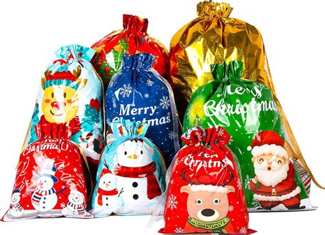 Amazon JroyJoy Christmas Gift Bags 30 Pcs Santa Drawstring