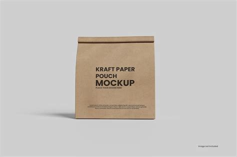 Premium Psd Kraft Paper Pouch Mockup