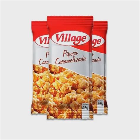 Pipoca Caramelizada Village Contendo 3 Pacotes De 65g Submarino