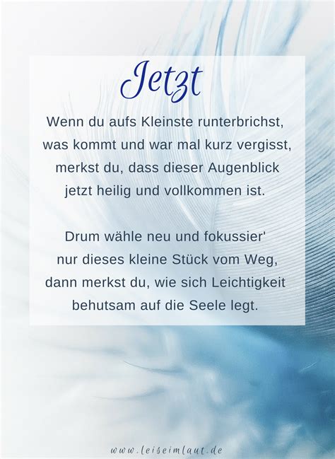 Jetzt Gedicht Leise Im Laut