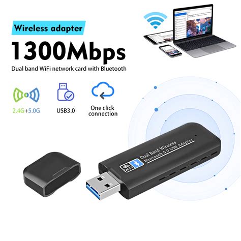 Free Driver Wifi Adapter 1300Mbps Wireless USB Wifi Adapter Dual Band 2