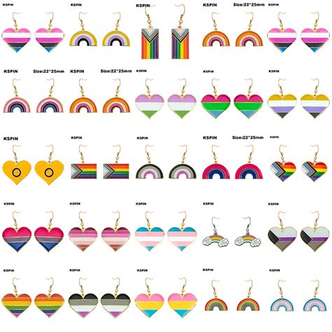 Transgender Rainbow Pansexual Pride Genderqueer Pride Lgbt Earrings Gay