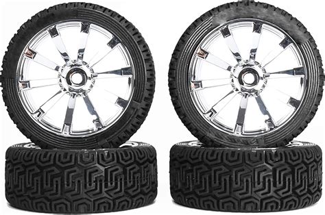 Amazon Wonfast Pcs Mm Rc Rally Car Rubber Tires And Wheel Rims