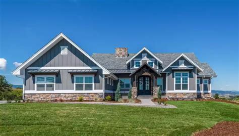 Single Story Craftsman House Plans