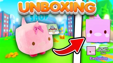 Unboxing Pet Simulator X Easter Plushies Huge Pink Marshmellow Chick