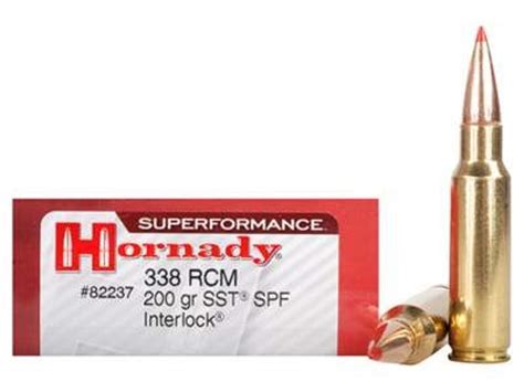 Hornady 338 RCM Ammunition Superformance H82237 200 Grain SST 20 rounds