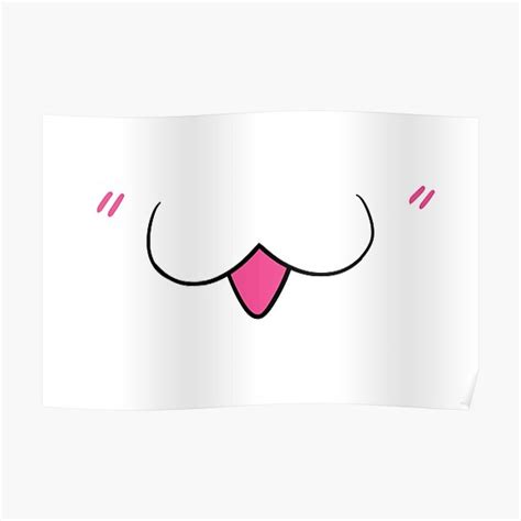 Anime Cat Face Poster By Vchoa Redbubble