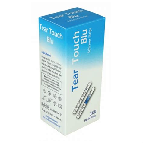 Schirmer Tear Test Strip Tear Touch Blu Fluorescein Sodium Ophthalmic