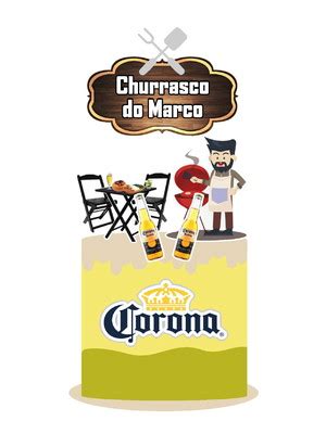 Topo De Bolo Arquivo Corona Compre Produtos Personalizados No Elo7