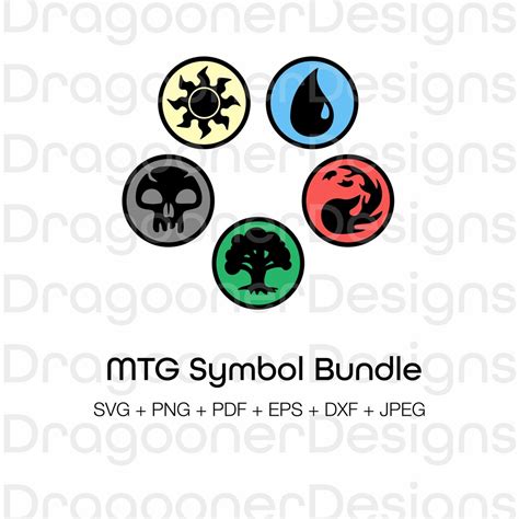 Mtg Magic The Gathering Mana Symbols Bundle Magic Svg Mtg Png File