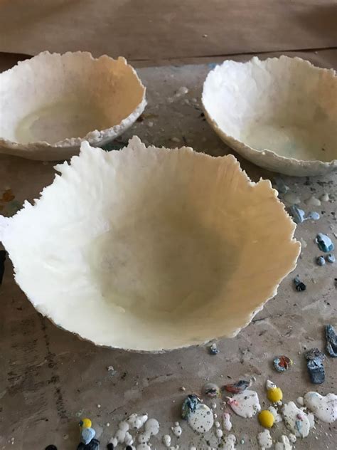 Wax On Wednesdays Encaustic Painting Paper Mache Bowl Vessels