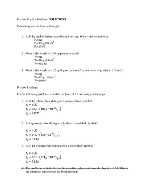 Friction Worksheet Forces And Motion Primary Resources Worksheets