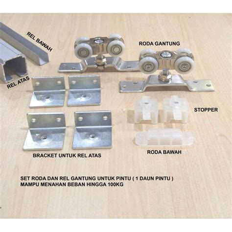 Jual Set Roda Dan Rel Aluminium Pintu Geser Sliding J3 TEBAL1 8 Mtr