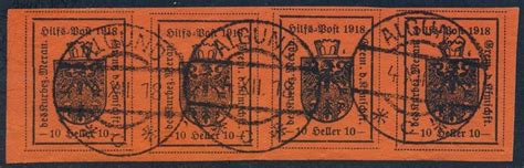 Merano Heller Orange Emblem Iv Type Strip Of Catawiki