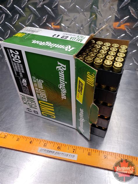 Ammo Remington Umc 9mm Luger 115gr Fmj 1 Mega Pack Of 250 Rnds Total See Pics