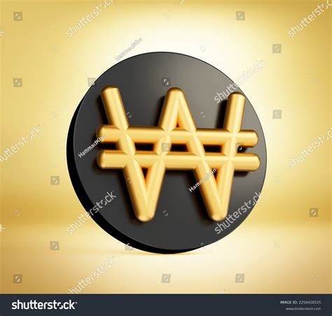 Won Icon South Korean Currency Symbol Stock Illustration 2256428525 ...