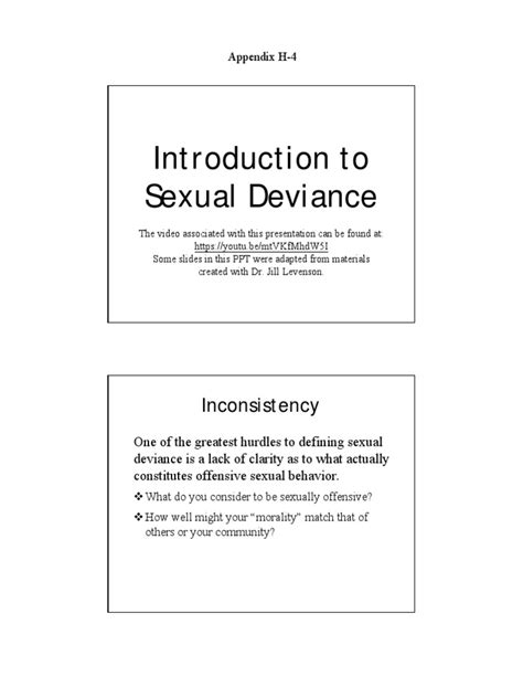 Appendix H 4 Introduction To Sexual Deviance Cosa Pdf Human Sexuality Psychology