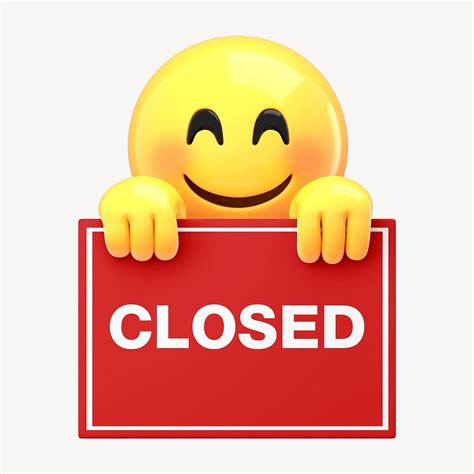 Emoji Holding Closed Sign 3d Premium Photo Rawpixel