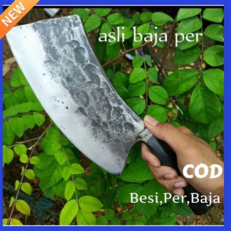 Jual Pisau Daging Seset Kulit Baja Per Asli Pisau Lokal Asli Pisau