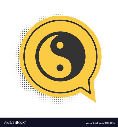 Black Yin Yang Symbol Harmony And Balance Icon Vector Image