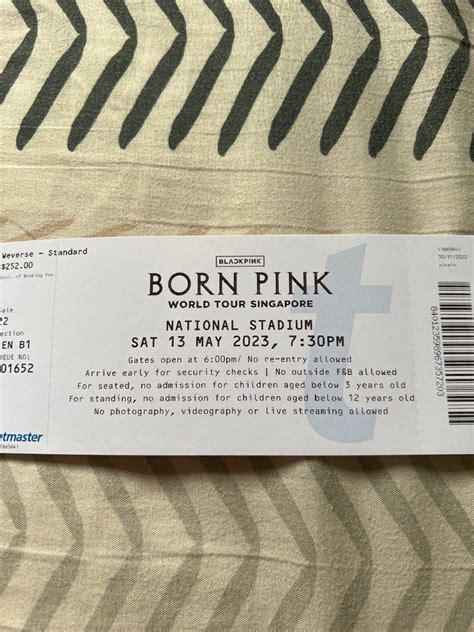 BlackPink Born Pink Concert For 13th May Cat 3 Tickets Vouchers