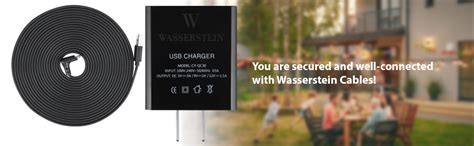 Wasserstein Weatherproof 20ft 6m Charging Cable Compatible With EufyCam