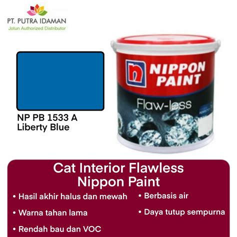 CAT TEMBOK NIPPON PAINT FLAWLESS LIBERTY BLUE NP PB 1533A TINTING