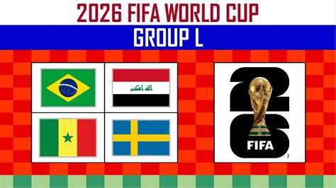 2026 World Cup Prediction Group L BRAZIL IRAQ SENEGAL SWEDEN