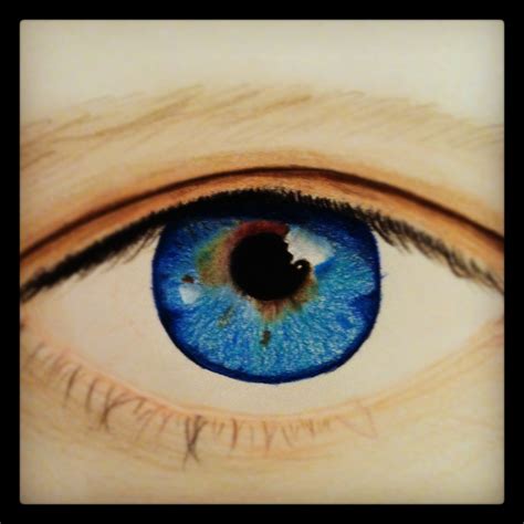 An eye: colored pencil on paper | Colored pencils, Drawings, Color