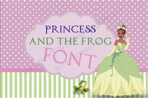 Princess And The Frog Font Svg Instant Download Disney Font Etsy