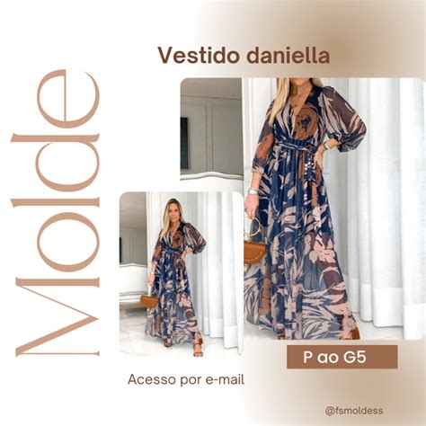 Molde Vestido Daniella Franciele Souza Hotmart