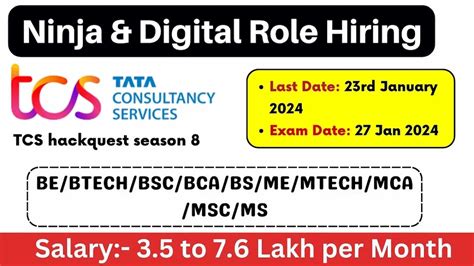 TCS Recruitment 2024 TCS Hackquest Season 8 Tech Program Mind