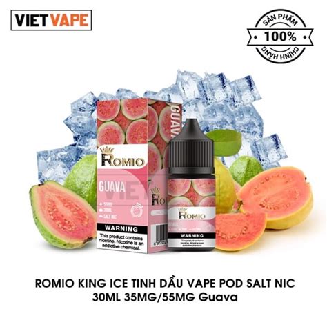 Romio King Ice I Salt Nic Ml Tinh D U Vape Ch Nh H Ng