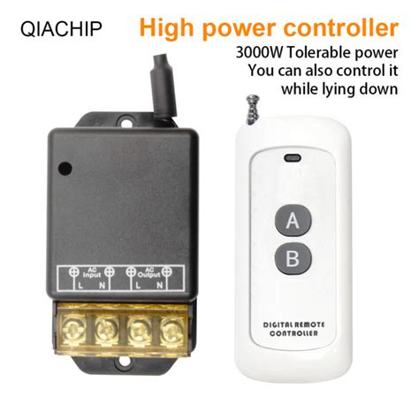 433Mhz Wireless RF Remote Control Switch 220v 110v 30A Relay For