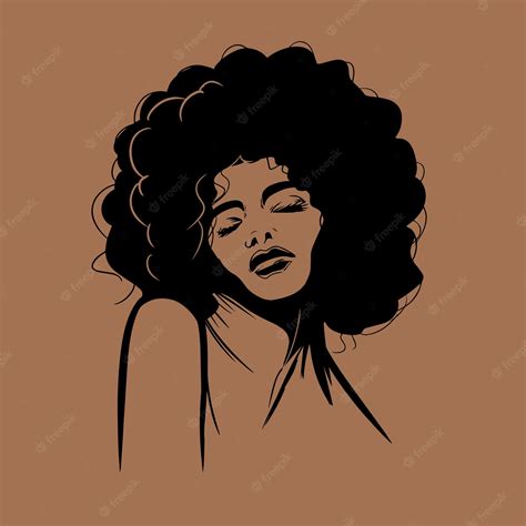 Premium Vector Beauty Afro Girl Hair