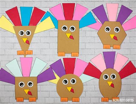 Shape Turkey Craft with TEMPLATE - Non-Toy Gifts