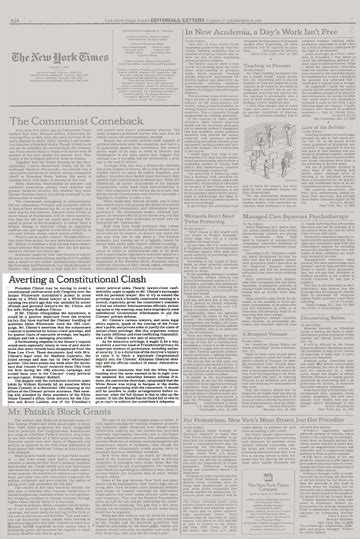 Opinion Averting A Constitutional Clash The New York Times