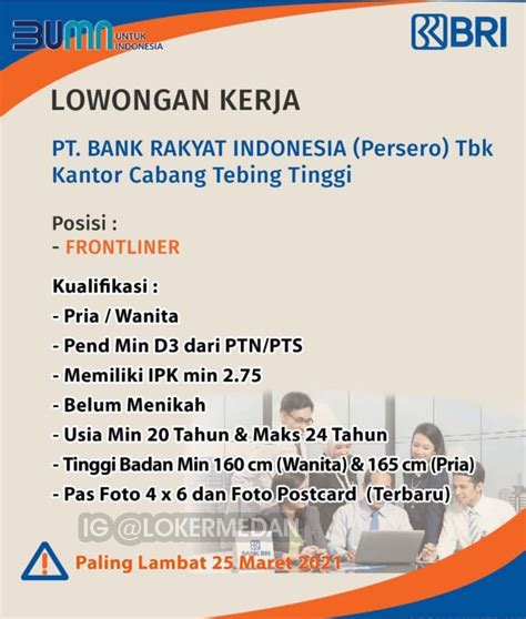 Info Loker Bumn Terbaru Rekrutmen Bank Britebing Tinggi Maret 2021