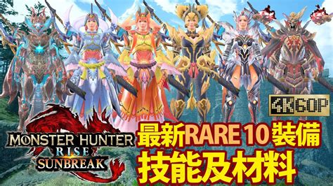 魔物獵人崛起 破曉 Rare 10 裝備技能及材料 【禍鎧．怨】【赫耀．真】【怒天】【鳴神．真】【龍捲．真】【冥淵纏鎧】mh Rise