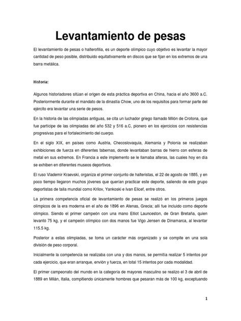 PDF Levantamiento De Pesas Docx DOKUMEN TIPS